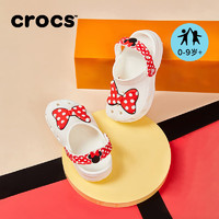 crocs卡骆驰迪士尼米妮图案经典儿童洞洞鞋|208710 白/红-119 30(180mm)