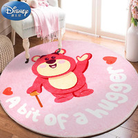 迪士尼（Disney）仿羊绒床边毯客厅卧室圆形草莓熊100*100cm