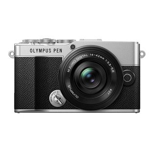 奥林巴斯（OLYMPUS）PEN E-P7 微单相机 EP7数码相机套机 照相机 复古旅游相机 E-P7+14-42mm镜头 银色