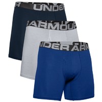 安德玛 官方奥莱UA 男士干爽舒适跑步健身训练6英寸运动内裤-3条装