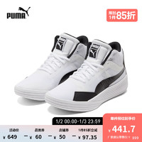 PUMA彪马 男女同款中帮篮球鞋 CLYDE ALL-PRO MID 195512 白-黑色-02 40.5 通用