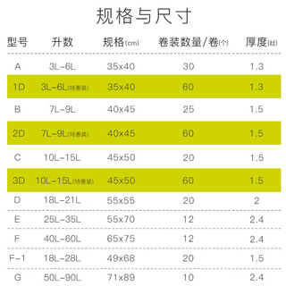 EKO垃圾袋 自动收口加厚点段抽绳大号家用手提塑料袋物业收纳袋 F款【40-60升】 45只及以下 白色