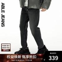 ABLE JEANS【立体锥形裤深色厚款】冬男装百搭锥形复古牛仔裤男 陨石灰/厚款:3527013069A2 24/30