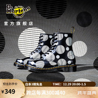 Dr.Martens 马丁（DR.MARTENS）1460条纹波点时装靴黑色/白色女款8孔马丁靴 黑色/白色 36码