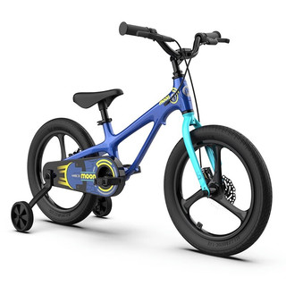 优贝（RoyalBaby）【活动品】月亮儿童自行车男女孩童车单车3-6-8岁童车山地车 一体轮-蓝灰色 16寸