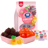 88VIP：amos 阿麦斯 4D水果夹心软糖QQ糖228g喜糖六一儿童节小零食糖果