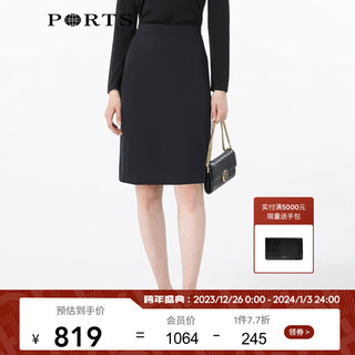 PORTS 宝姿 女装秋冬中裙ALL9S002JWP052 BLACK 6