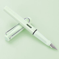 金豪（jinhao)钢笔3.4mm大口径墨囊可替换二三年级男女孩四五六中小写字铱金笔 619钢笔（马卡龙绿1支） EF尖+5支蓝黑色墨囊