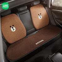 潮九玩五 布朗熊卡通可爱汽车坐垫冬季毛绒女士单片车垫四季通用车座垫座套