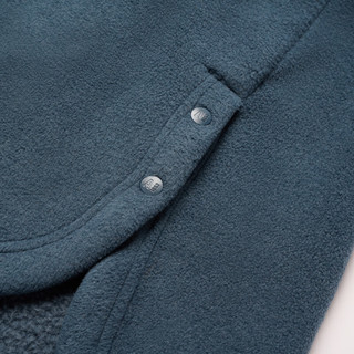 AIGLE艾高冬季女士户外保暖耐穿透汽全拉链抓绒衣外套 浅藏青色 AN205 38(165/88A)