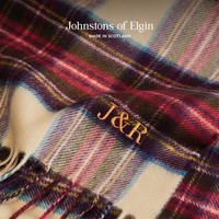 移动端：Johnstons of Elgin 英伦经典格纹纯羊绒围巾男女礼盒