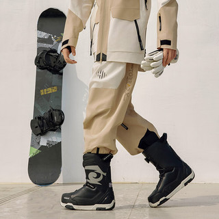 探路者（TOREAD）滑雪裤冬户外男女通款二合一分体滑雪服保暖套装 极地白原木色滑雪裤 M