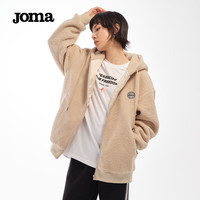 JOMA休闲运动外套男女同款秋冬款摇粒绒防风保暖潮流时尚气质百搭上衣 浅米 M