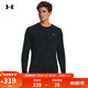 安德玛 UNDERARMOUR）秋冬Waffle男子圆领户外运动长袖T恤1373179 黑色002 XL