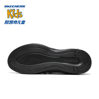 斯凯奇（Skechers）闪穿鞋女士健步鞋舒适透气轻量缓震一脚蹬 黑色/灰色/BKGY 36.5码