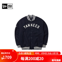 NEW ERA纽亦华MLB棒球服夹克保暖刺绣外套百搭潮流 14112321-藏青色 M