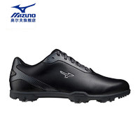 美津浓（MIZUNO）高尔夫球鞋男士golf有钉鞋练习下场防滑防水运动鞋 51GQ2160-09黑银色 44（270） 成人