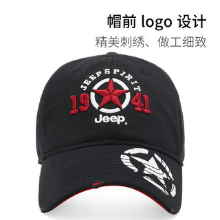 吉普（JEEP）帽子男棒球帽时尚刺绣秋冬季鸭舌帽休闲户外运动品牌帽子A0014