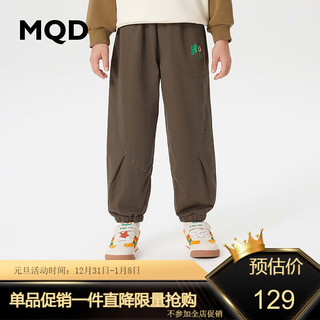 MQD 马骑顿 男大童基础百搭加绒休闲裤 军绿