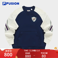 FILA 斐乐 FUSION x FACETASM斐乐潮牌女子卫衣2024春季针织套头衫 斯蓝-NV 160/80A/S 常规款