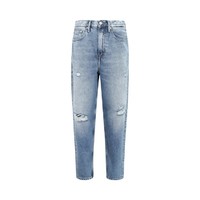 TOMMY HILFIGER Tommy Jeans女装潮流刺绣LOGO透气高腰宽松破洞水洗牛仔裤11488