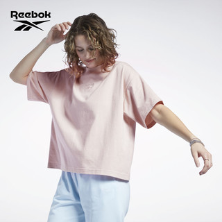 Reebok锐步女子TEE户外运动休闲舒适百搭宽松经典短袖 H49267 A/S