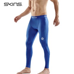 SKINS 思金斯 S1 Long Tights 男士长裤 基础压缩裤 运动健身篮球跑步透气速干 亮蓝色 L