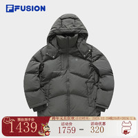 FILA FUSION斐乐潮牌款羽绒服时尚宽松连帽上衣 黑-BK 160/84A/XS 常规款