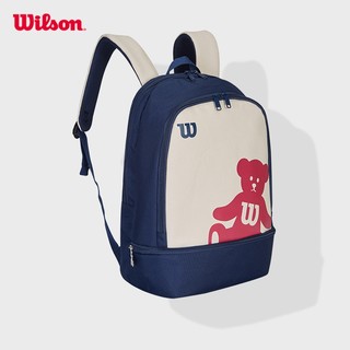 威尔胜（Wilson）小熊印花网球包斜跨包双肩包百搭简约隔层背包 WR8027002001