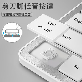 航世（BOW）HW306DL-2 可充电无线键盘鼠标套装 办公超薄便携键鼠套装 笔记本电脑台式家用键盘鼠标 银白 其他 银色