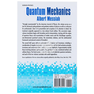 量子力学 美国物理学本科生和研究生的教材 英文原版 Quantum Mechanics Albert Messiah