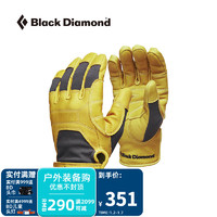Black Diamond黑钻BD攀岩手套户外运动装备全指攀登皮套耐磨 土黄色Natural-（约93 克/对） S