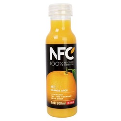 NONGFU SPRING 农夫山泉 福建地区农夫山泉NFC果汁（冷藏型）100%鲜果压榨橙汁 300ml*4瓶，临期