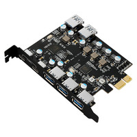 魔羯（MOGE）魔羯MOGE 可正反插type-c USB扩展卡电脑内置PCIE转七口USB3.0 苹果电脑 转接卡免供电 MC2039