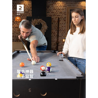 DECATHLON 迪卡侬 新可折叠式小型家庭台球桌灰色均码-4265219