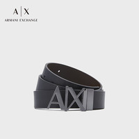 阿玛尼 EMPORIO ARMANIARMANI EXCHANGE皮带AX男士徽标带头礼盒装腰带送爱人