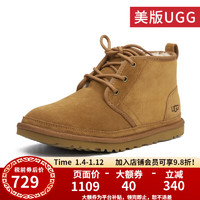 UGG 美版 秋冬季经典靴纽姆系列绑带休闲温暖迷你靴 3236/1094269 3236男款-栗子棕色 41