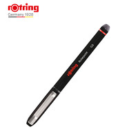 rOtring 红环 中性圆珠笔0.5mm德国品质 签字笔黑色 走珠笔针管头系列黑色单支装