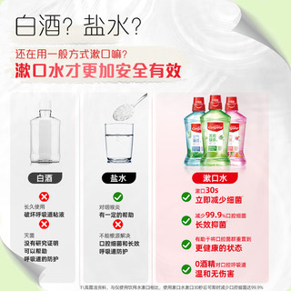 Colgate 高露洁 茶健漱口水500ml+芦荟漱口水500ml 无酒精清新口气减少口腔细菌