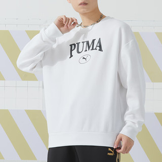 PUMA 彪马 男装女装 2024春季运动服潮流时尚休闲圆领卫衣套头衫 682929-02 XS(165/88A)