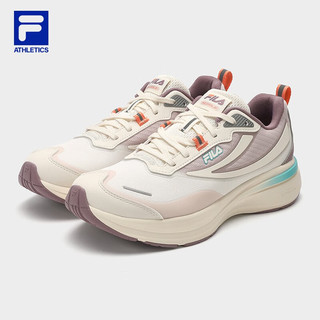 FILA 斐乐女鞋NUVOLE路跑鞋柔云鞋跑步鞋运动鞋 微白/寂静粉-WH 38