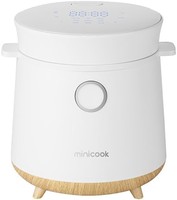 Minicook 低碳水化合物多功能电饭煲和蒸锅(白色)