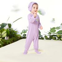 迷你巴拉【植物芯呼吸衣】迷你巴拉巴拉男童女童连体衣宝宝亲肤爬服哈衣 风信紫70618 59cm