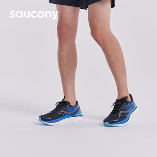 索康尼（SAUCONY）男鞋 24春啡速3竞速跑鞋稳定支撑运动鞋耐磨减震跑步鞋 啡速3/黑兰 43/9.5/275mm