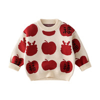 棉花堂 童装宝宝保暖年服上衣小童卡通年服儿童拜年服