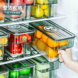 Katei Story 家の物语 日本冰箱收纳盒计时保鲜盒食品级果蔬大容量冷冻野餐水果盒7L*4个