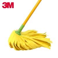 3M 思高一拖净棉线布条吸水无纺布拖把墩布家用一拖净老式传统拖把 吸水型拖把1杆+1头