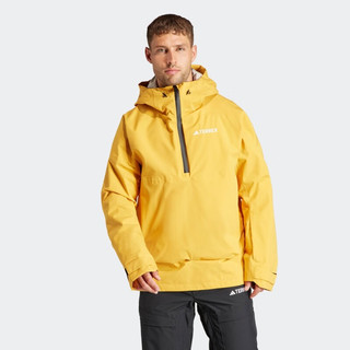 阿迪达斯 （adidas）TERREX男抗风透湿防水户外运动连帽滑雪服外套 日光黄 XS