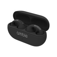 ambie 耳夹式真无线蓝牙耳机开放式运动跑步防水空气传导耳机AM-TW01 经典黑