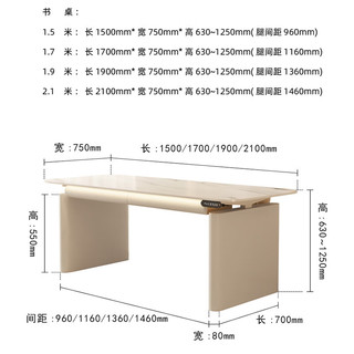 罗技（Logitech）岩板电动升降桌双电机电脑桌工作台1.7*0.75m升降书桌H0.63-1.25m